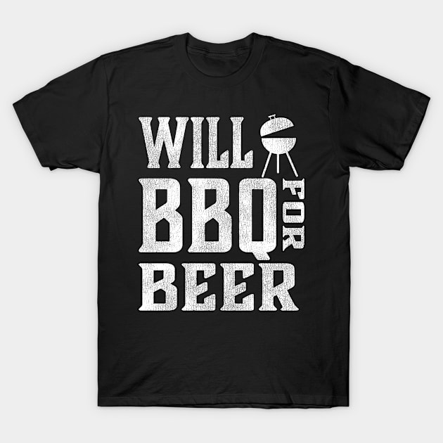 Will BBQ for Beer- or maybe Bourbon , but definitely Bourbon on the Rocks or Beer T-Shirt by Jas-Kei Designs